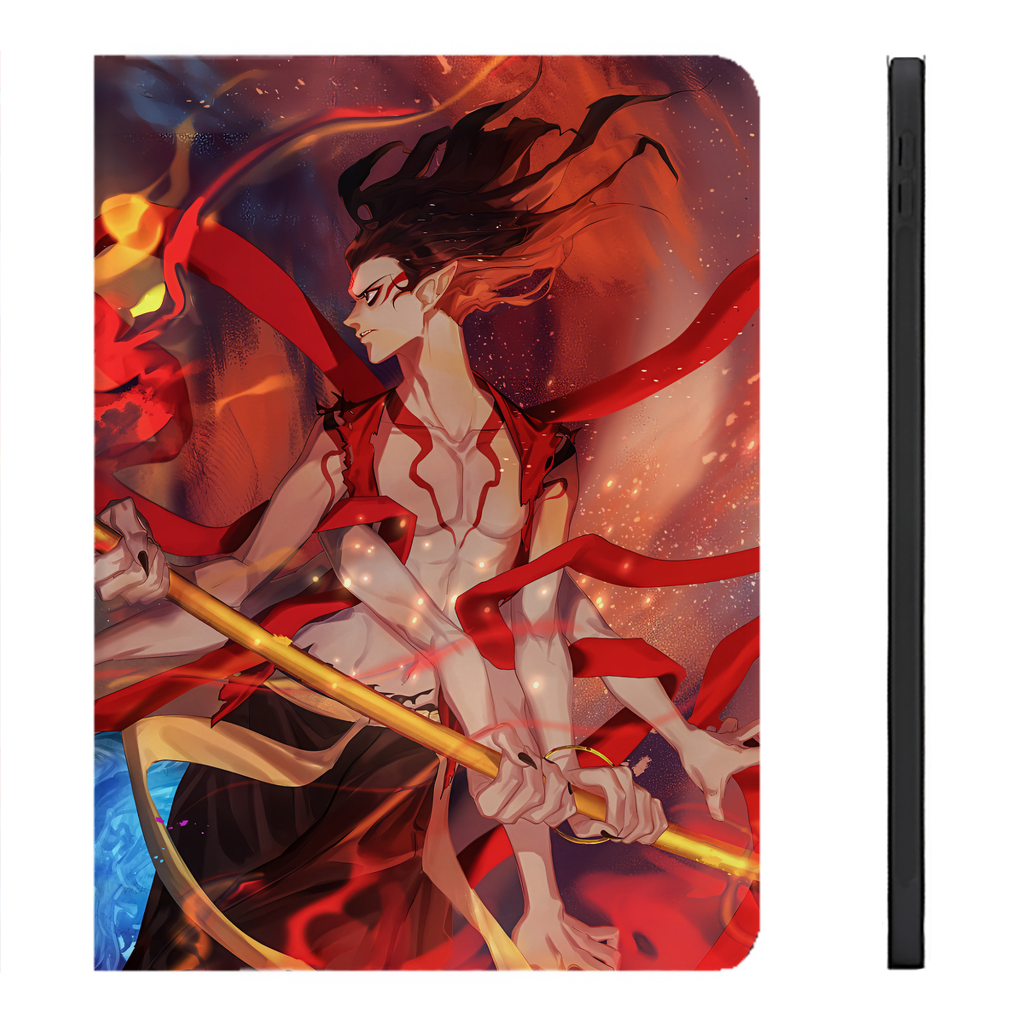 （画像用） Ne Zha 2 ナタ 魔童の大暴れ IPadケース ペンホルダー付き ブックスタイルデザイン